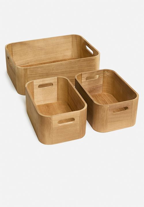 Storage Solutions - Niko nesting box set of 3 - brown
