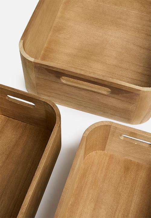 Storage Solutions - Niko nesting box set of 3 - brown