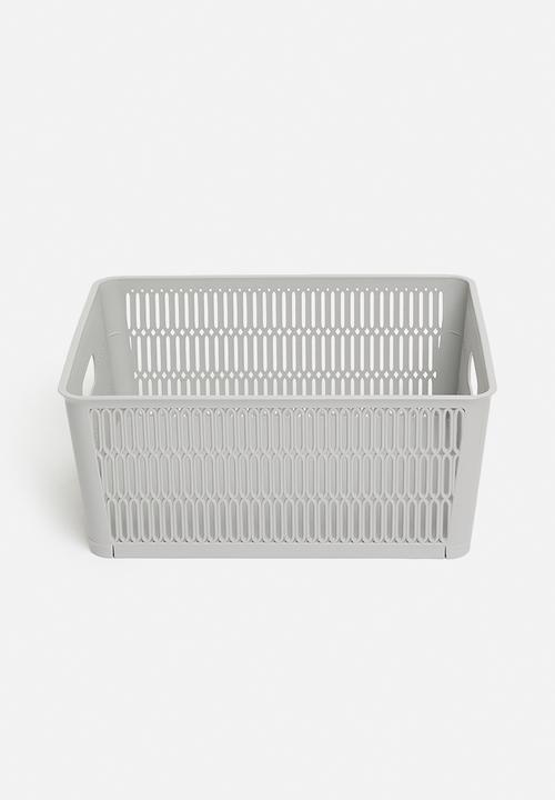 Storage Solutions - Meshy storage basket set of 2 - grey