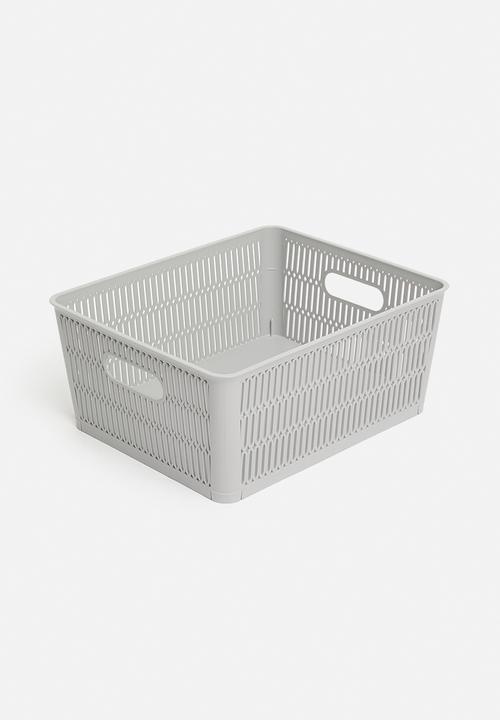 Storage Solutions - Meshy storage basket set of 2 - grey