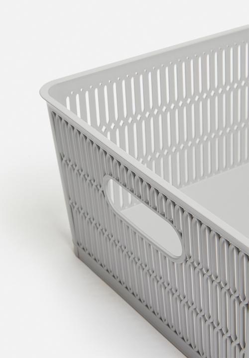 Storage Solutions - Meshy storage basket set of 2 - grey