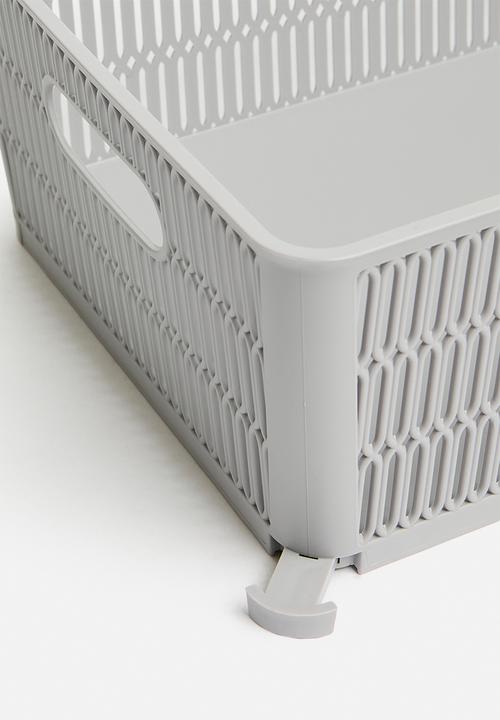 Storage Solutions - Meshy storage basket set of 2 - grey