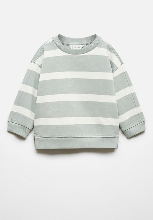 MANGO - Sweatshirt lines - turquoise