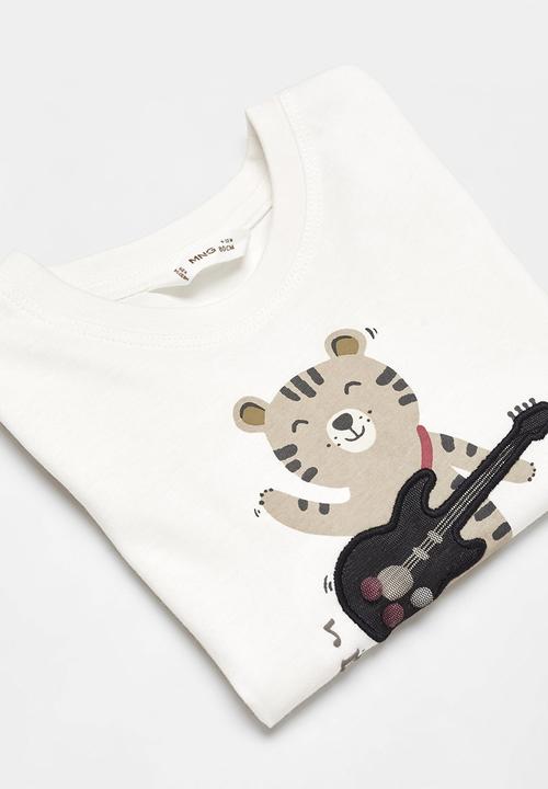 MANGO - T-shirt music - offwhite