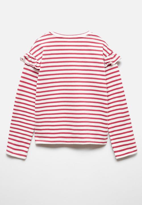 MANGO - T-shirt lina - cherry