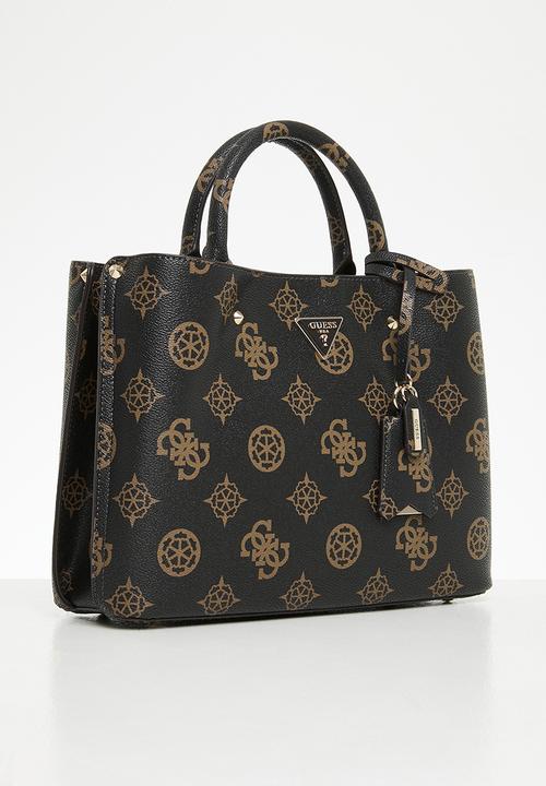 GUESS - Meridian girlfriend satchel - mocha logo