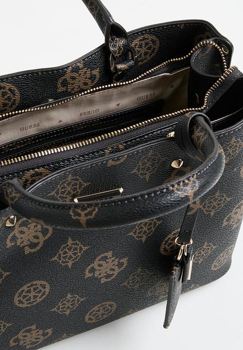 GUESS - Meridian girlfriend satchel - mocha logo