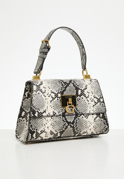 GUESS - Stephi top handle flap - black & white