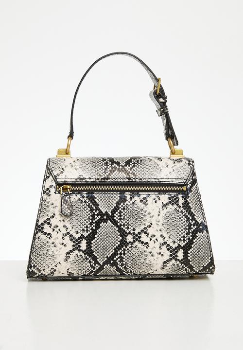 GUESS - Stephi top handle flap - black & white