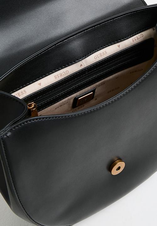 GUESS - Fleet flap saddle bag - black