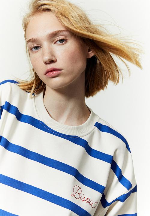 H&M - Crew-neck sweatshirt - blue, multi, white
