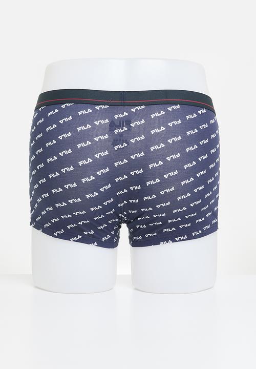 FILA - Callum trunk 2 pack - blue aop & grey melange