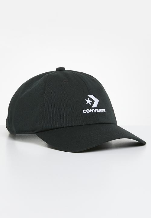 Converse - logo lock-up baseball hat - converse black 