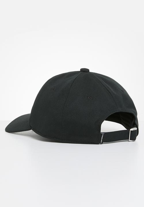 Converse - logo lock-up baseball hat - converse black 