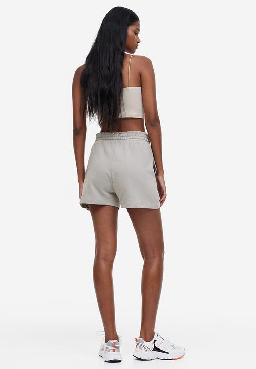 H&M - Paper bag sweatshirt shorts - grey