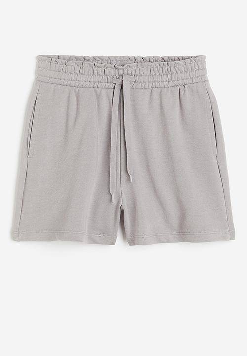 H&M - Paper bag sweatshirt shorts - grey