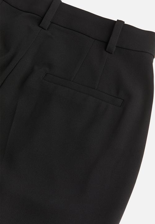 H&M - High-waisted tailored trousers - black
