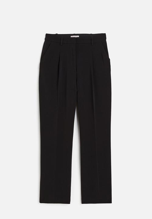 H&M - High-waisted tailored trousers - black