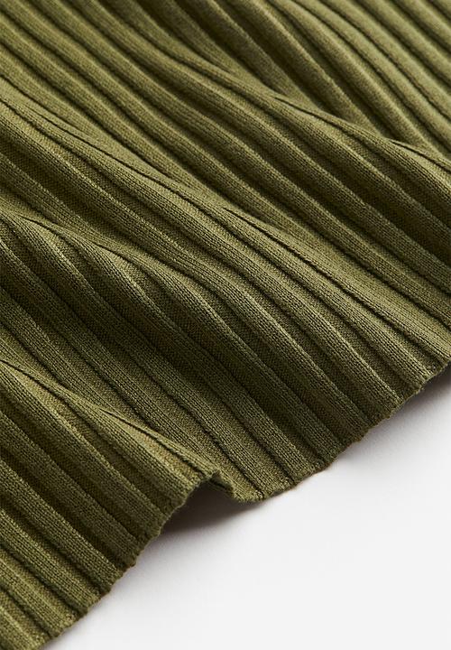 H&M - Rib-knit skirt - green