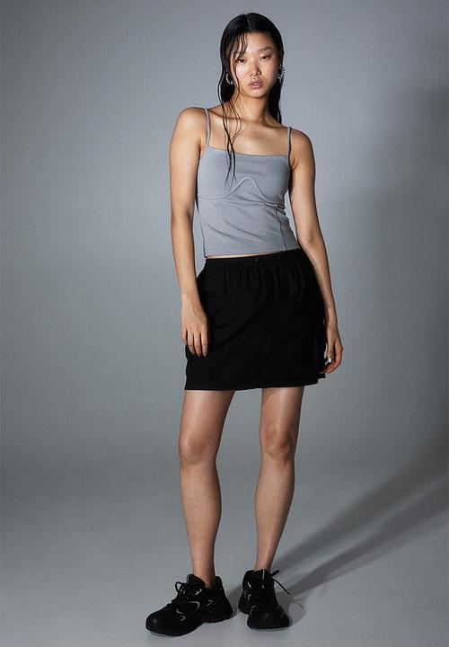H&M - Poplin parachute skirt - black