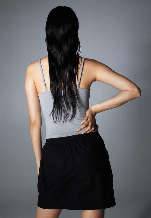 H&M - Poplin parachute skirt - black