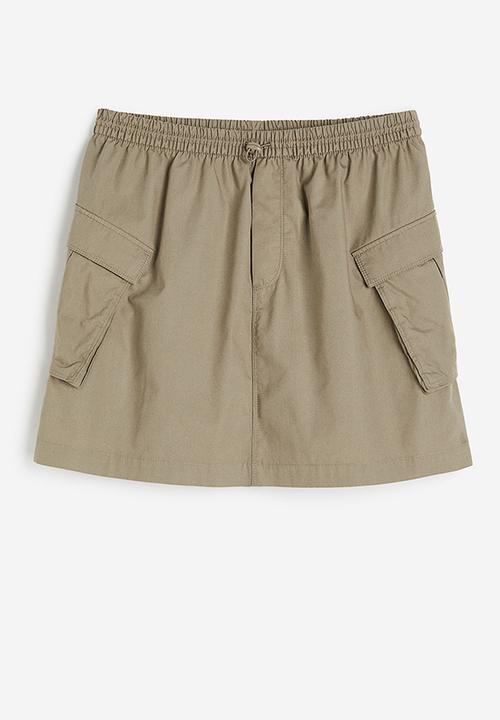 H&M - Poplin parachute skirt - green