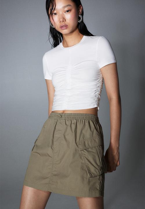H&M - Poplin parachute skirt - green