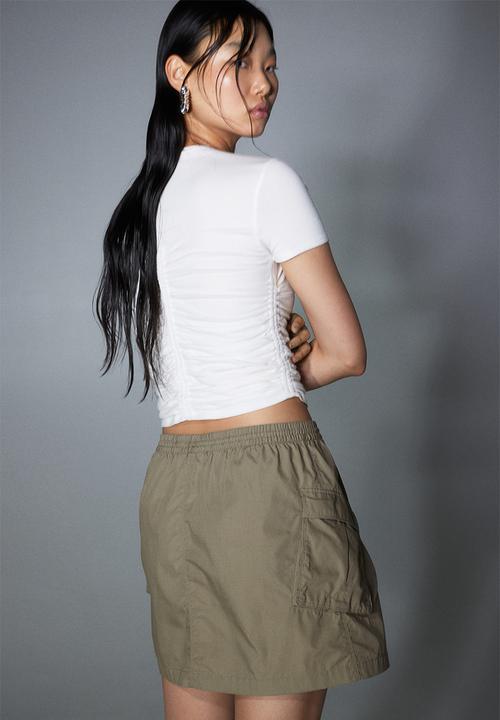 H&M - Poplin parachute skirt - green