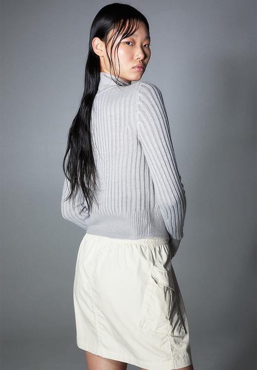 H&M - Poplin parachute skirt - white
