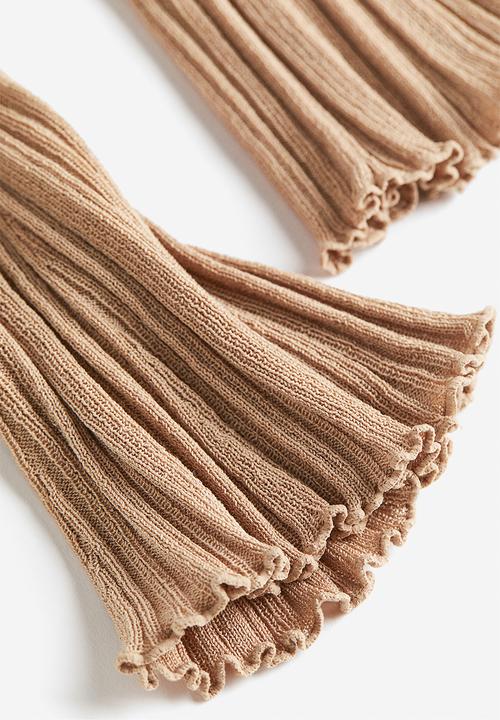 H&M - Rib-knit turtleneck top - beige