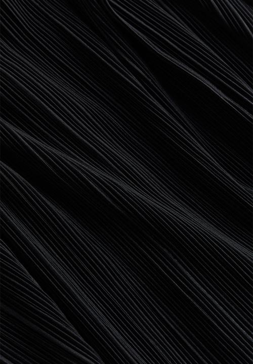 H&M - Plissé wrap dress - black