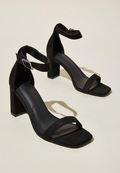 Cotton On - Matilda ankle strap block heel - black 