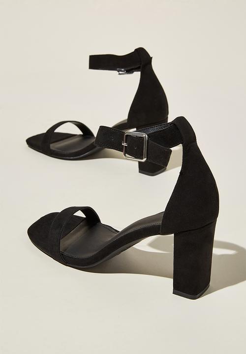 Cotton On - Matilda ankle strap block heel - black 
