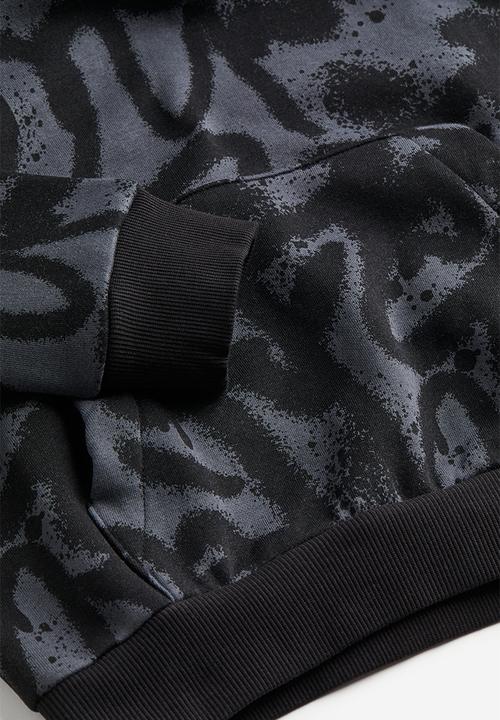 H&M - Patterned hoodie - grey 