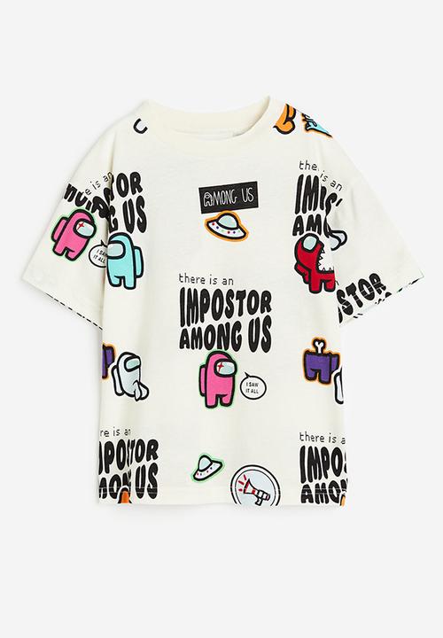 H&M - Printed T-shirt - White Among Us
