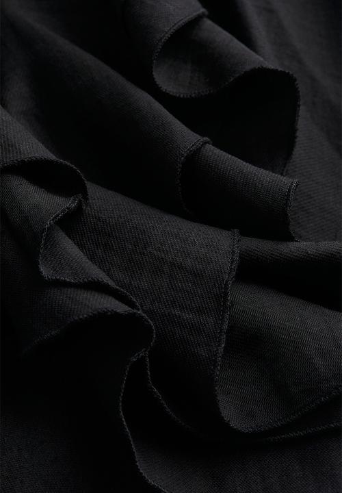 H&M - Flounce-trimmed blouse - black