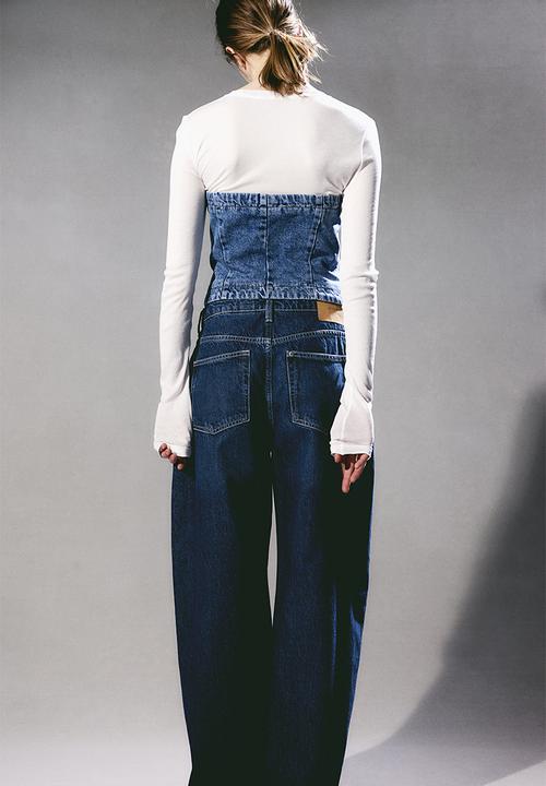 H&M - Baggy high jeans - blue