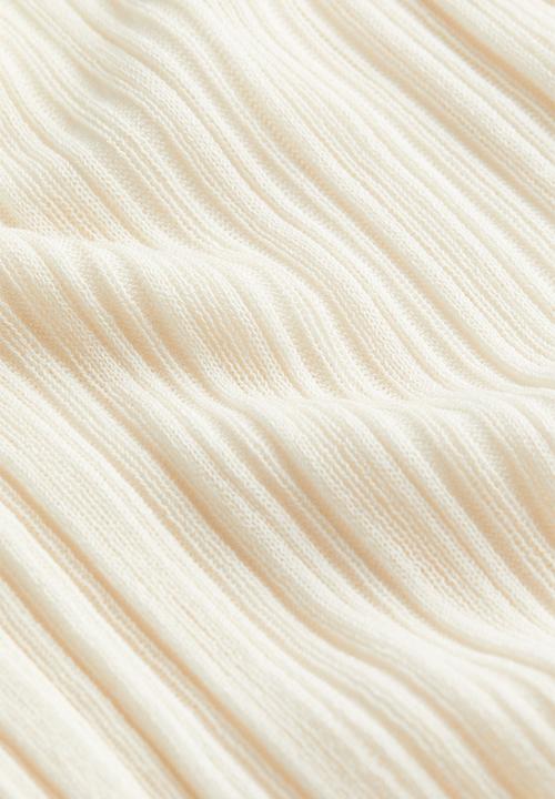 H&M - Rib-knit turtleneck top - white
