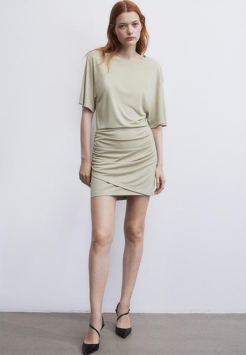 H&M - Draped jersey dress - green