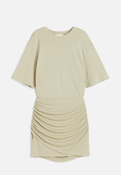 H&M - Draped jersey dress - green
