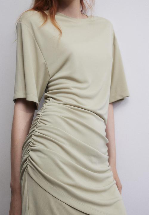 H&M - Draped jersey dress - green