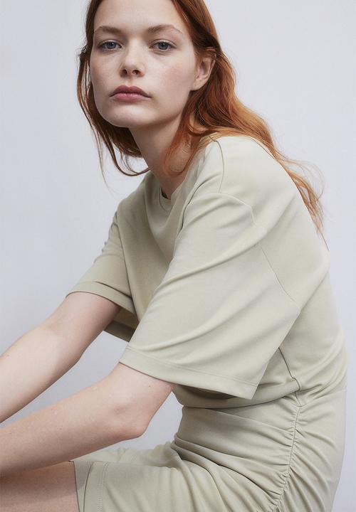 H&M - Draped jersey dress - green