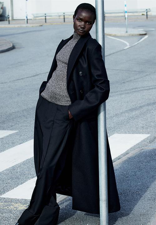 H&M - Glittery turtleneck top - black 