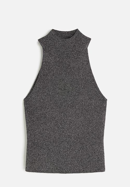 H&M - Glittery turtleneck top - black 