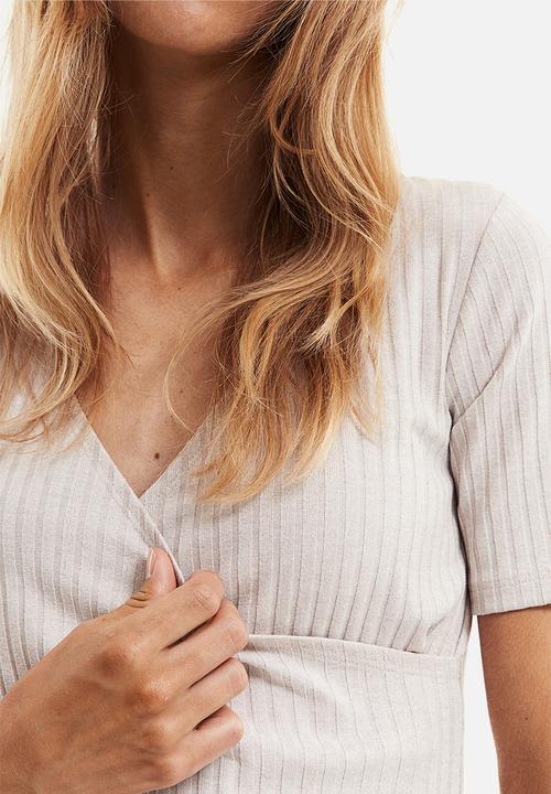 H&M - Mama before & after maternity/nursing top - beige