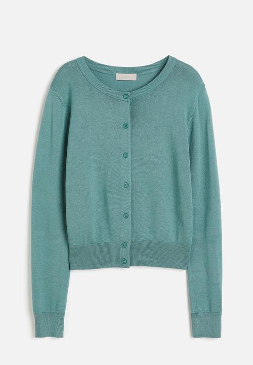 H&M - Fine-knit cardigan - turquoise