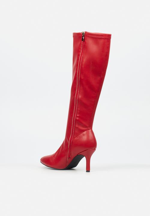 Butterfly Feet - Lively 7 midi heel boot - red