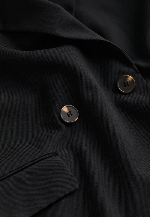 H&M - Double-breasted blazer - black