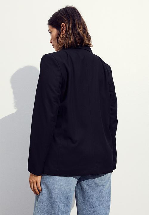 H&M - Double-breasted blazer - black