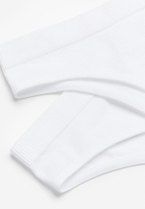 H&M - 2-pack jersey brazilian briefs - white